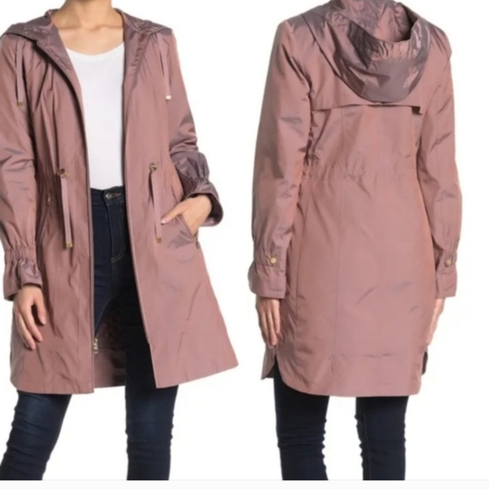 Cole Haan Lightweight Purple Hooded Jacket